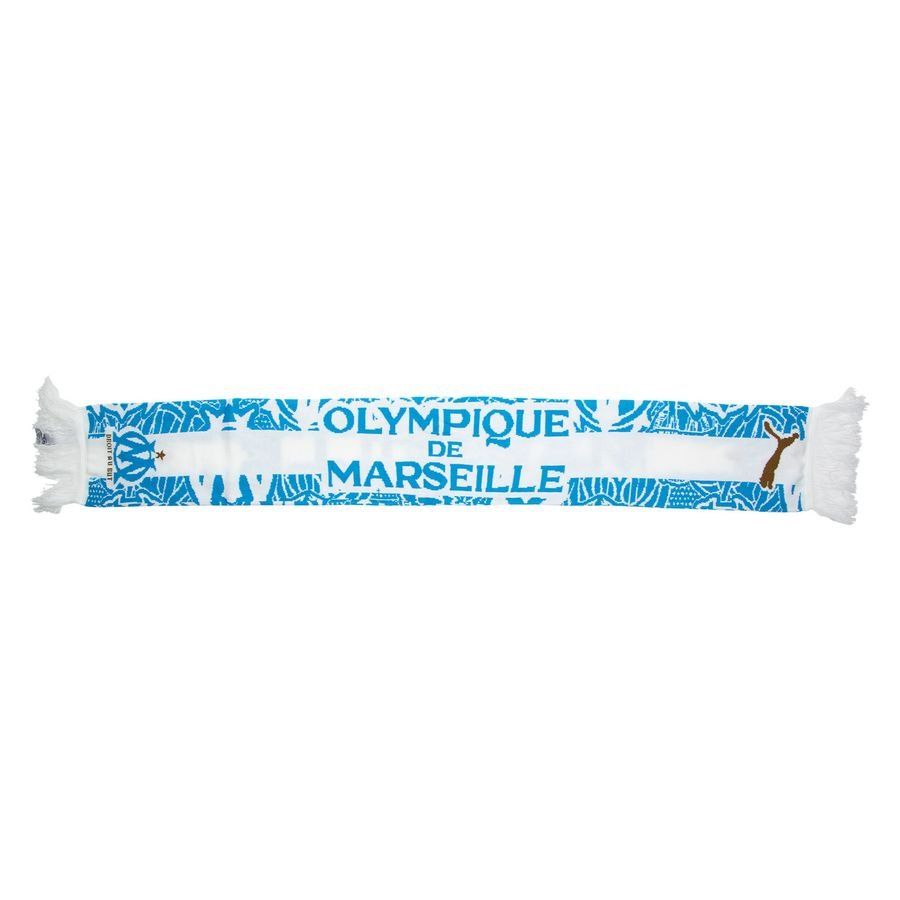 Marseille Scarf Essentials - PUMA White/Bleu Azur - Men's-SoccerKits Hub | Buy Soccer Jerseys Online